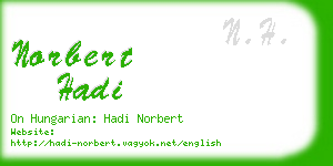 norbert hadi business card